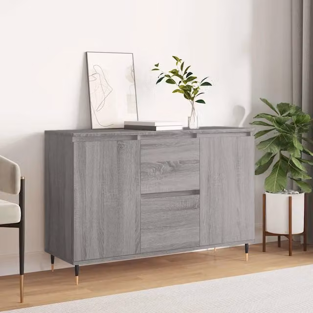 Credenza Buffet Armadio da Cucina Design Mania Grigio L: 101,5 cm, P: 35 cm, H: 70 cm