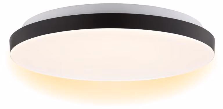 Brilliant G80961/76 Lampada a soffitto LED Livio, 28 cm, metallo/plastica, bianco/nero, LED integrati