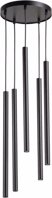 Lampada a sospensione moderna Sopel Sigma Lighting nera con 5 luci G9