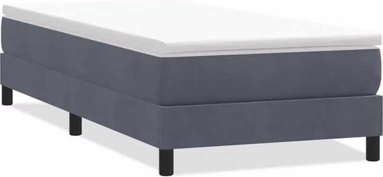 Maison Exclusive - Giroletto Molle senza Materasso Grigio Scuro 100x210 cm Velluto