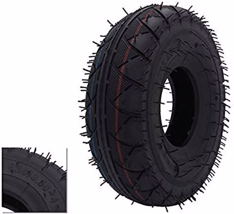 Pneumatico di ricambio 4.10/3.5-4 pollici, in gomma naturale e butilica, con capacità di carico di 300 libbre, per carrelli manuali