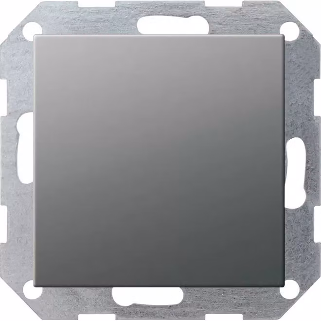 Regolatore KNX per edifici, versione con pulsante, 4 poli, sistema 55, acciaio inossidabile 2101600