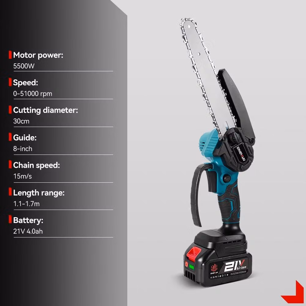 Troncatrice elettrica a batteria, set da 2 batterie - Potenza: 5500 W - Lame da taglio: 30 cm