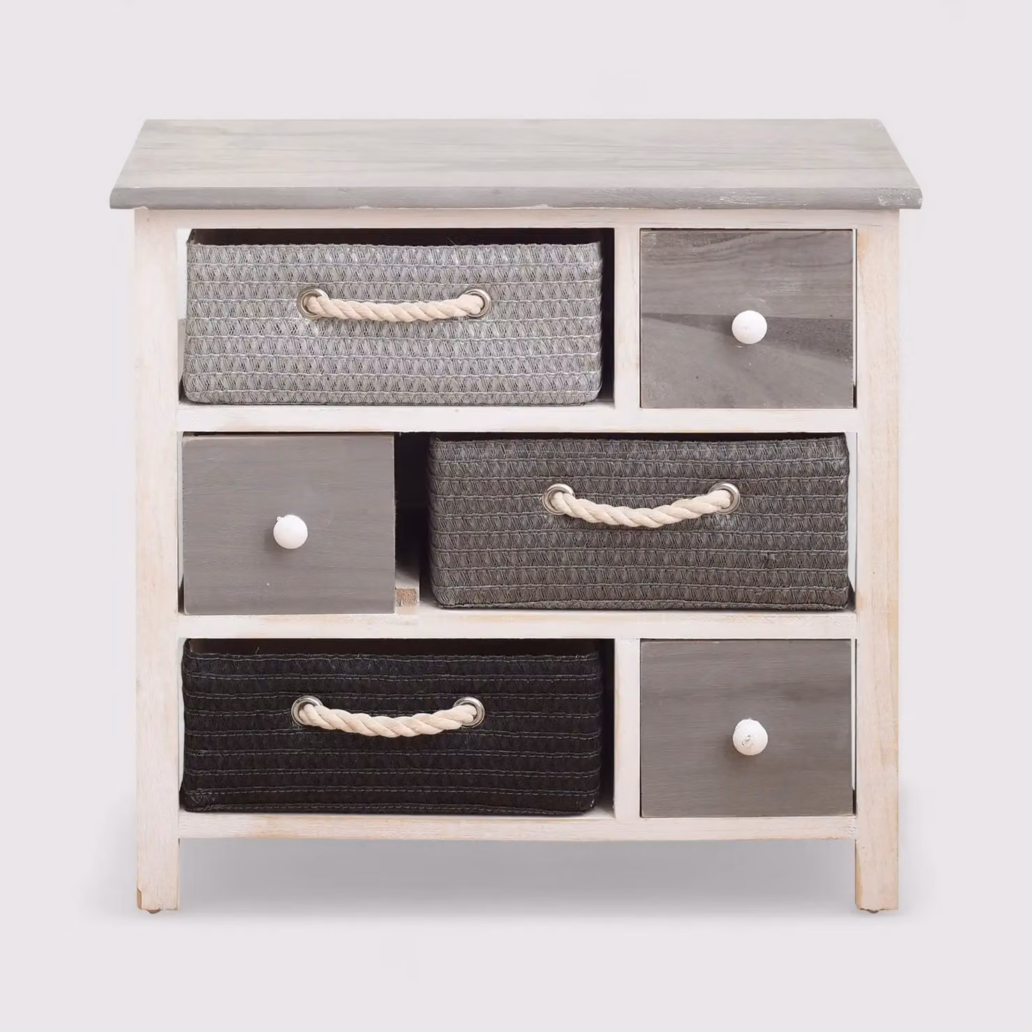 Myrris - Mobiletto da bagno in stile moderno con 6 cassetti