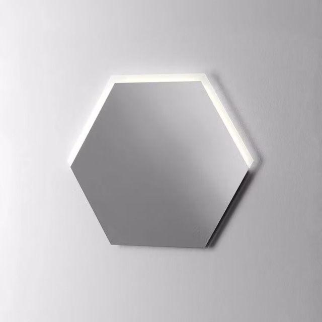 Specchio rettangolare con LED JULIE 1 AQA DESIGN nero e grigio L: 90 cm, H: 79 cm, P: 2,5 cm – 1