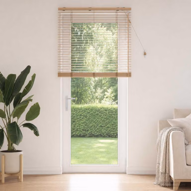 Persiane veneziane per finestre scolastiche, finitura effetto legno, 80 x 250 cm, 35 mm