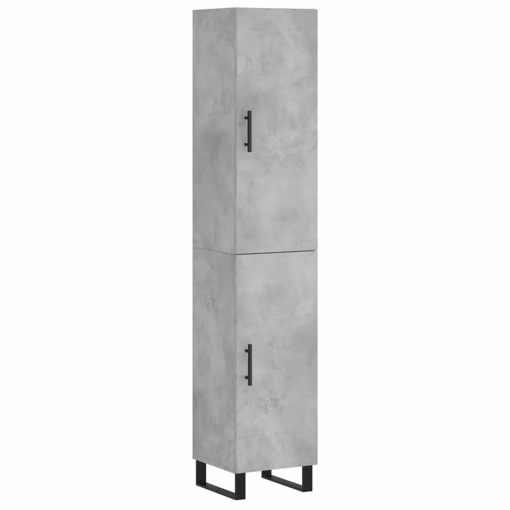Credenza moderna vidaXL in legno e metallo grigio L/P/H: 34,5 x 34 x 180 cm – 2