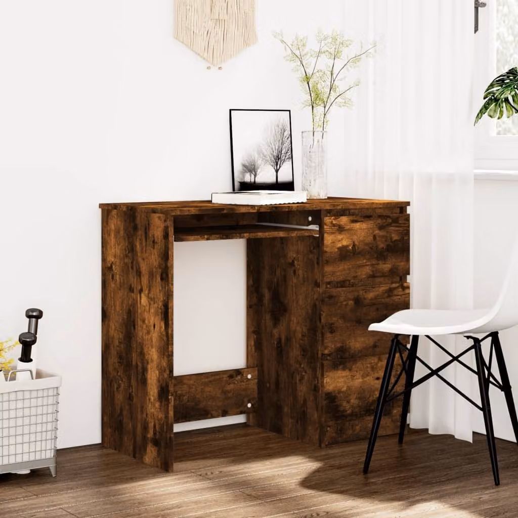 Maison Exclusive - Scrivania in rovere affumicato 90x45x76 cm Materiale ligneo