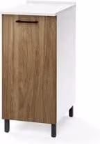 Base cucina Linea Azzurra con anta a battente in finitura noce marrone L: 40 cm, P: 50 cm, H: 85 cm