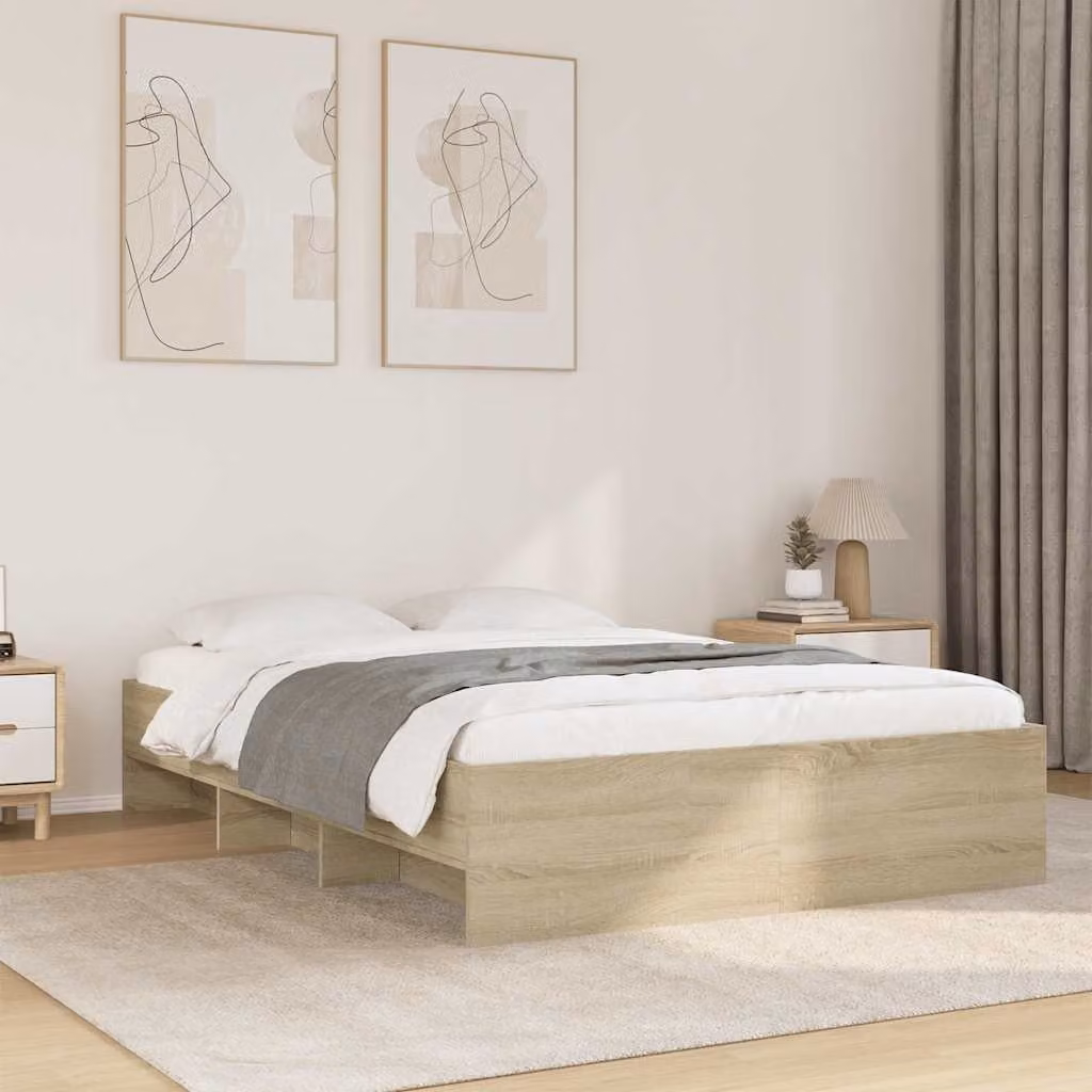 Giroletto vidaXL in legno Rovere Sonoma, L: 138 cm, P: 193 cm, H: 35 cm – 1