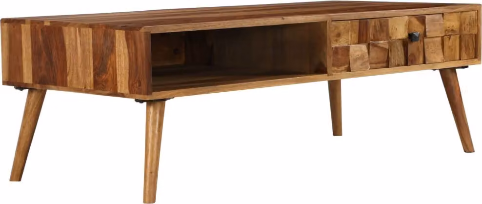 Maison Exclusive - Tavolino in legno massello di acacia color miele 110x50x37 cm