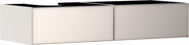 hansgrohe Xevolos E meuble sous lavabo, 2 tiroirs, 1 découpe à gauche, 1370x550x275mm, pour console avec vasque à poser, 54320790, 54320790