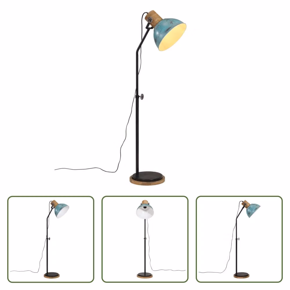 The Living Store Lampada da terra 25 W Blu 30x30x100-150 cm E27