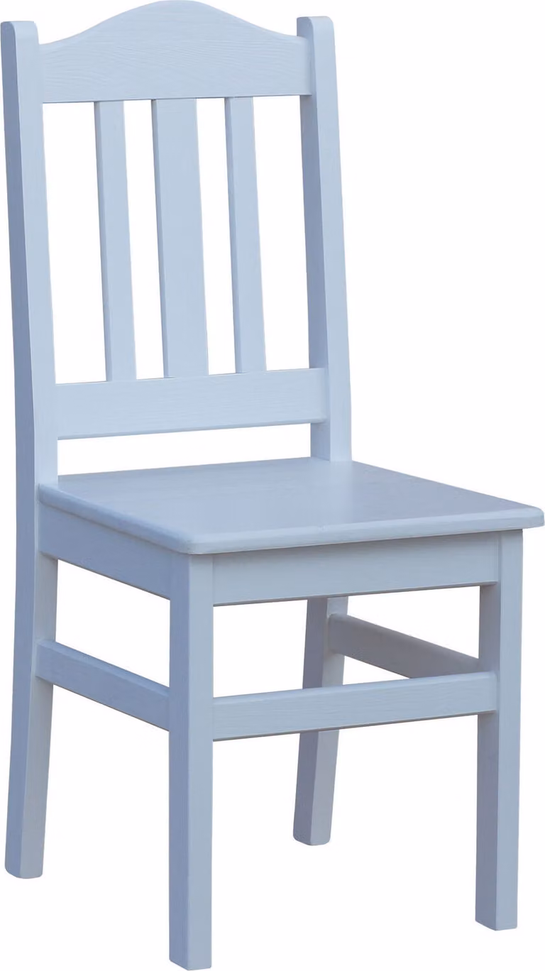 Sedia in legno di pino massiccio di colore bianco