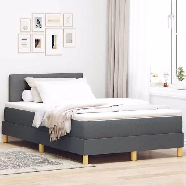 Letto ibrido con struttura imbottita vidaXL Grigio L: 120 cm, P: 200 cm, H: 280 cm – 1