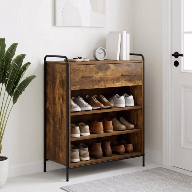 vidaXL Mobile per scarpe 76 x 36,5 x 93 cm Legno ingegnerizzato