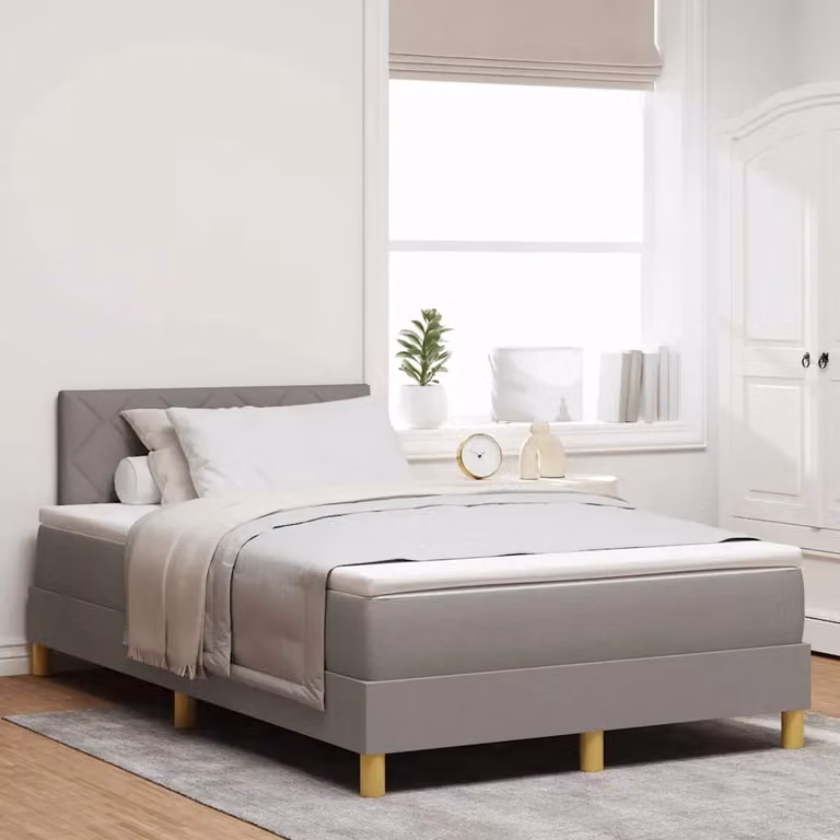 Letto Ibrido vidaXL con Testiera Talpa, Illuminazione LED Sotto il Letto e Porta USB, Tessuto Grigio, L/P: 120 x 200 cm
