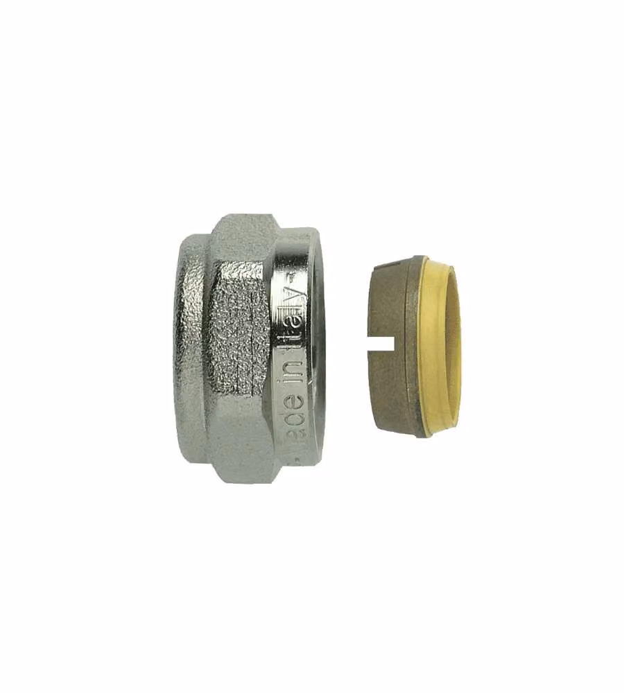 Idrobric Raccordo a Compressone per Tubi in Rame 1/2"x16 mm - Ogiva Gialla