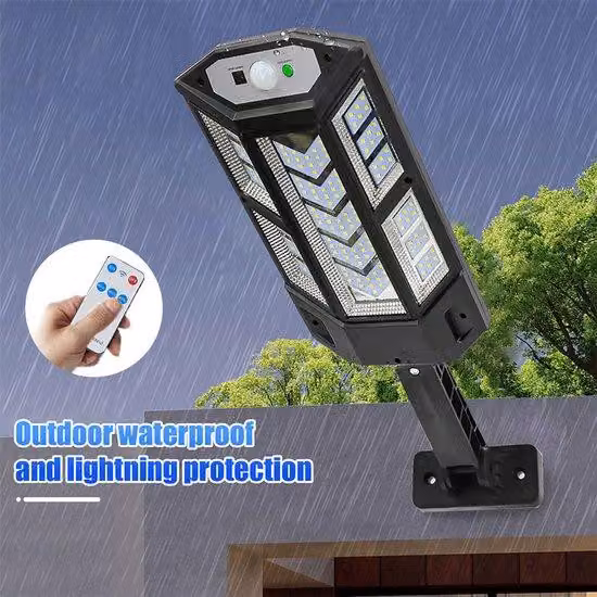 Lampione stradale a LED ad energia solare con telecomando e sensore di movimento
