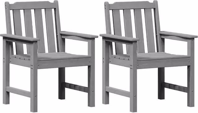 Sedia da pranzo da giardino 2 pz | Sedie da Esterno Grigio chiaro HDPE