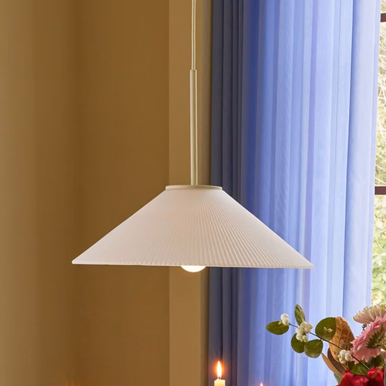 Hübsch Lampada a sospensione Solid, Bianco / Opale, Soggiorno / Sala da pranzo, Vetro, Design, Lampada a sospensione