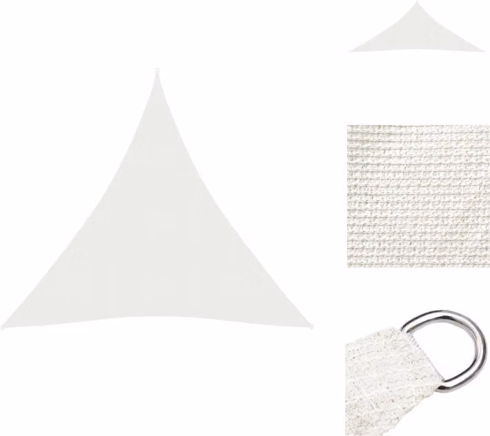 vidaXL Tenda da sole 160 g/m² Bianca 3x4x4 m HDPE -  Ombrelloni e protezioni solari