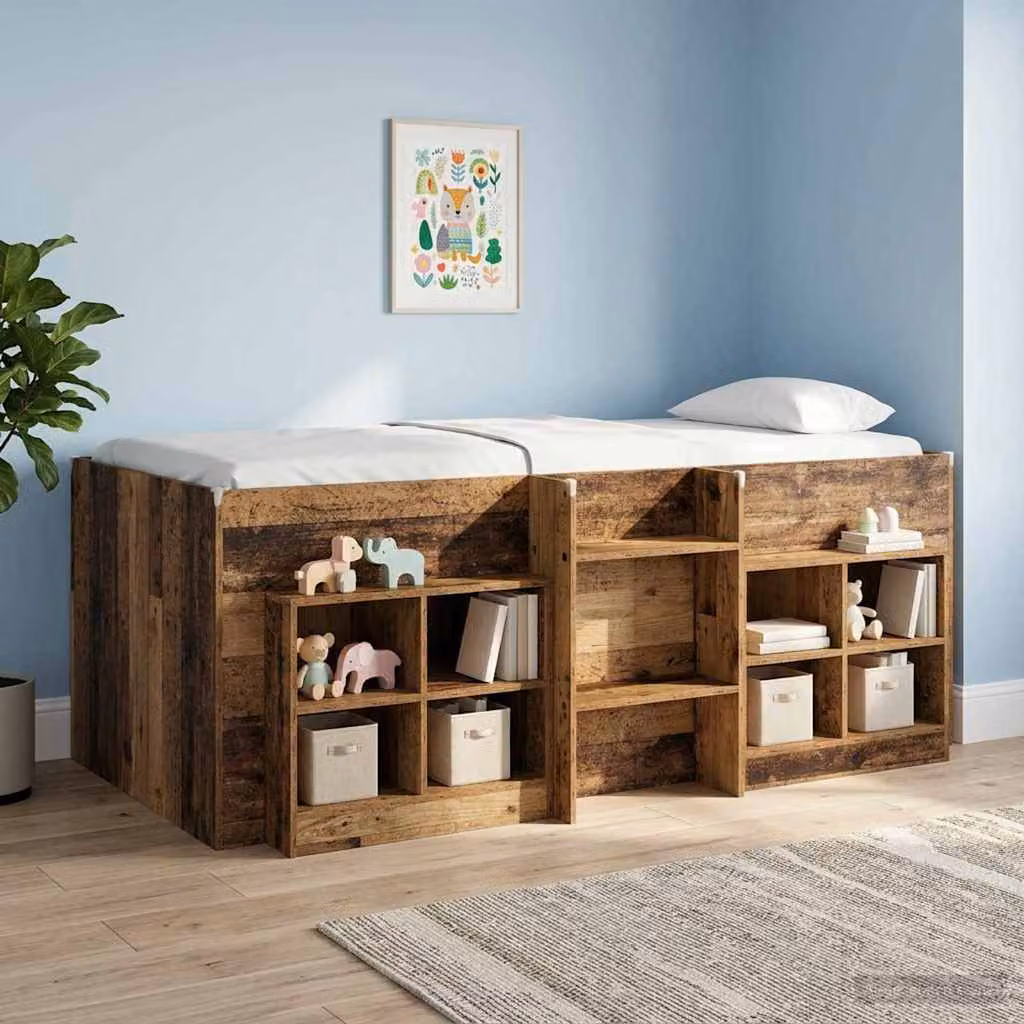 Set di 2 armadietti per letto vidaXL in legno color marrone, L 66 cm x P 33 cm x H 48 cm