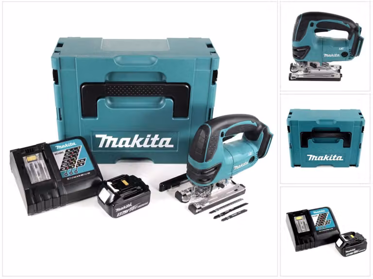 Makita DJV 180 RT1J Seghetto alternativo a batteria 18V + 1x Batteria 5,0Ah + Caricabatterie + Valigetta
