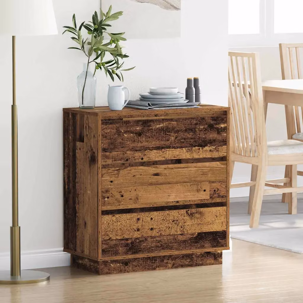 Armadio da Notte vidaXL in Legno Marrone con Illuminazione Integrata L/P/H: 71 x 34,5 x 75 cm