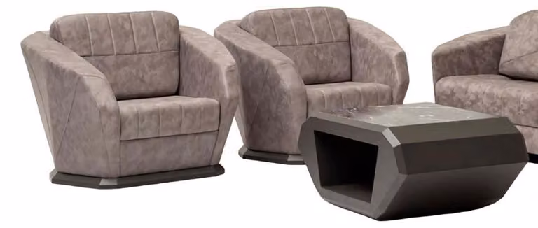 Stilvolles 2x Sessel Relax Couch Couchtisch Tisch Arbeitszimmer Wohnzimmer