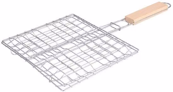 Griglia per barbecue in filo metallico - 21,5x19 cm - distribuzione uniforme del calore - 170 grammi