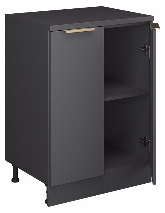 Mobile cucina sottotetto Vicco R-Line Antracite-oro 60 cm senza inclinazione con 2 ante, Model 61739