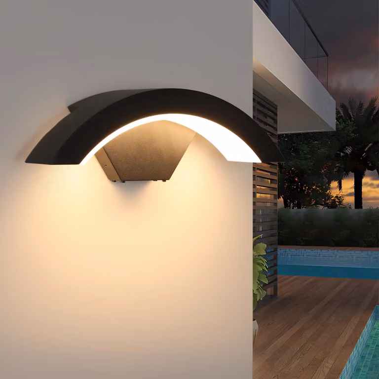 Lampada da parete a LED, 24 W, metallo, luce bianco caldo 3000 K, grado di protezione IP65, dimensioni 29x10x9 cm