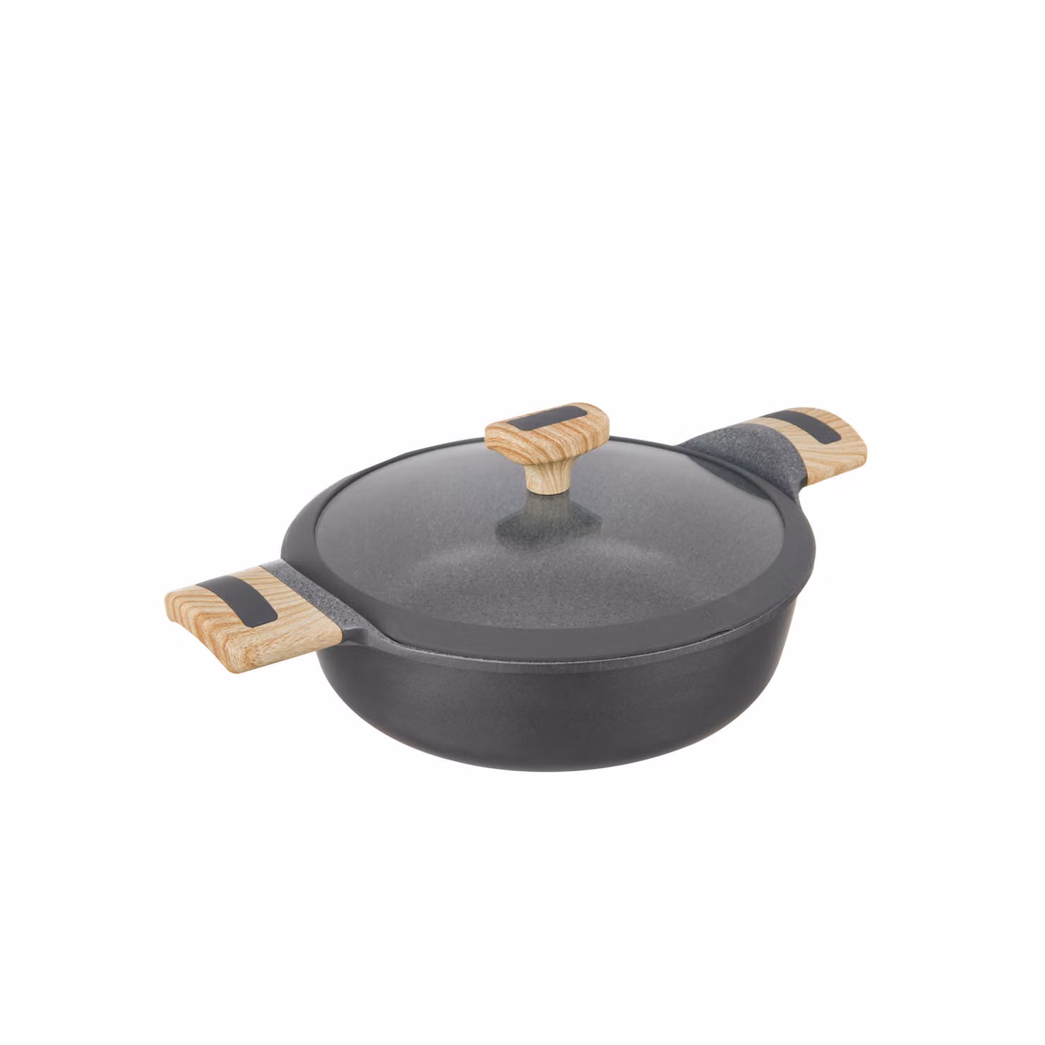 Casserole Kasanova Evolution con coperchio in vetro, antiaderente, grigio, diametro: 24 cm – 2