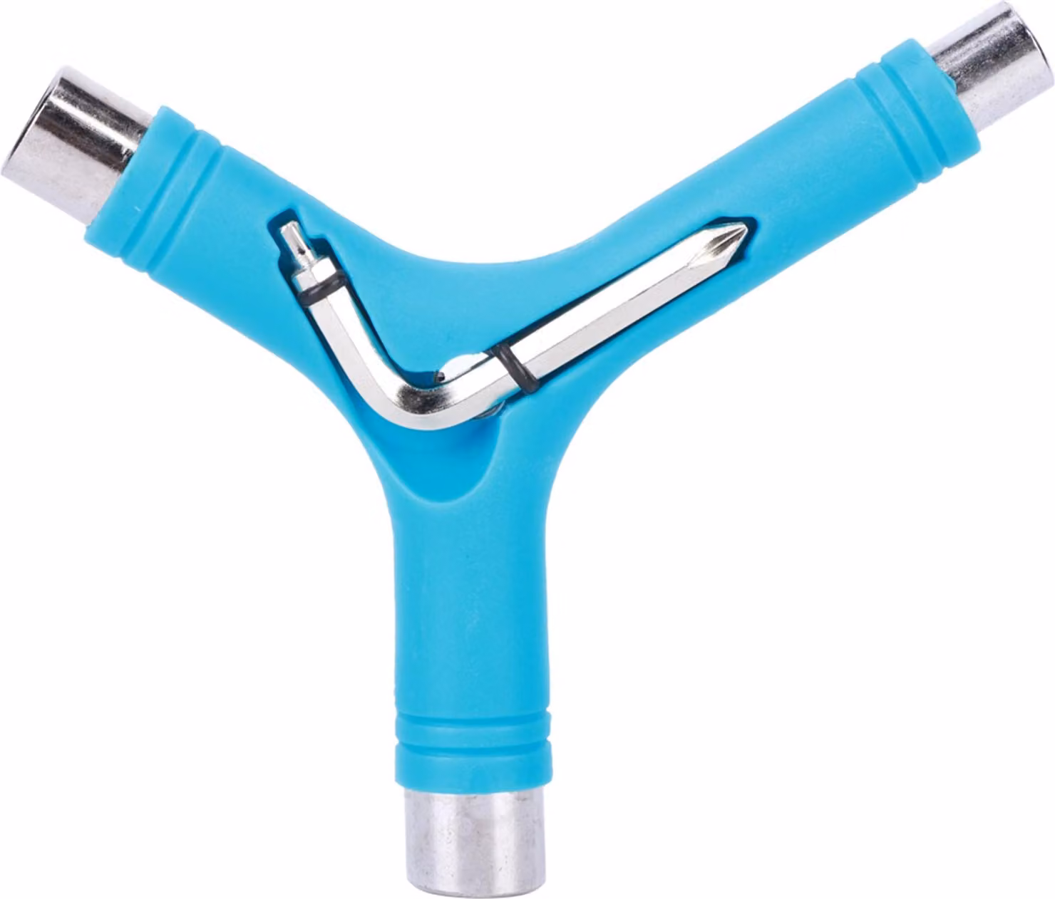 Chiave a Y multiuso in acciaio legato con cinque funzioni, strumento professionale per skateboard, Skyblue