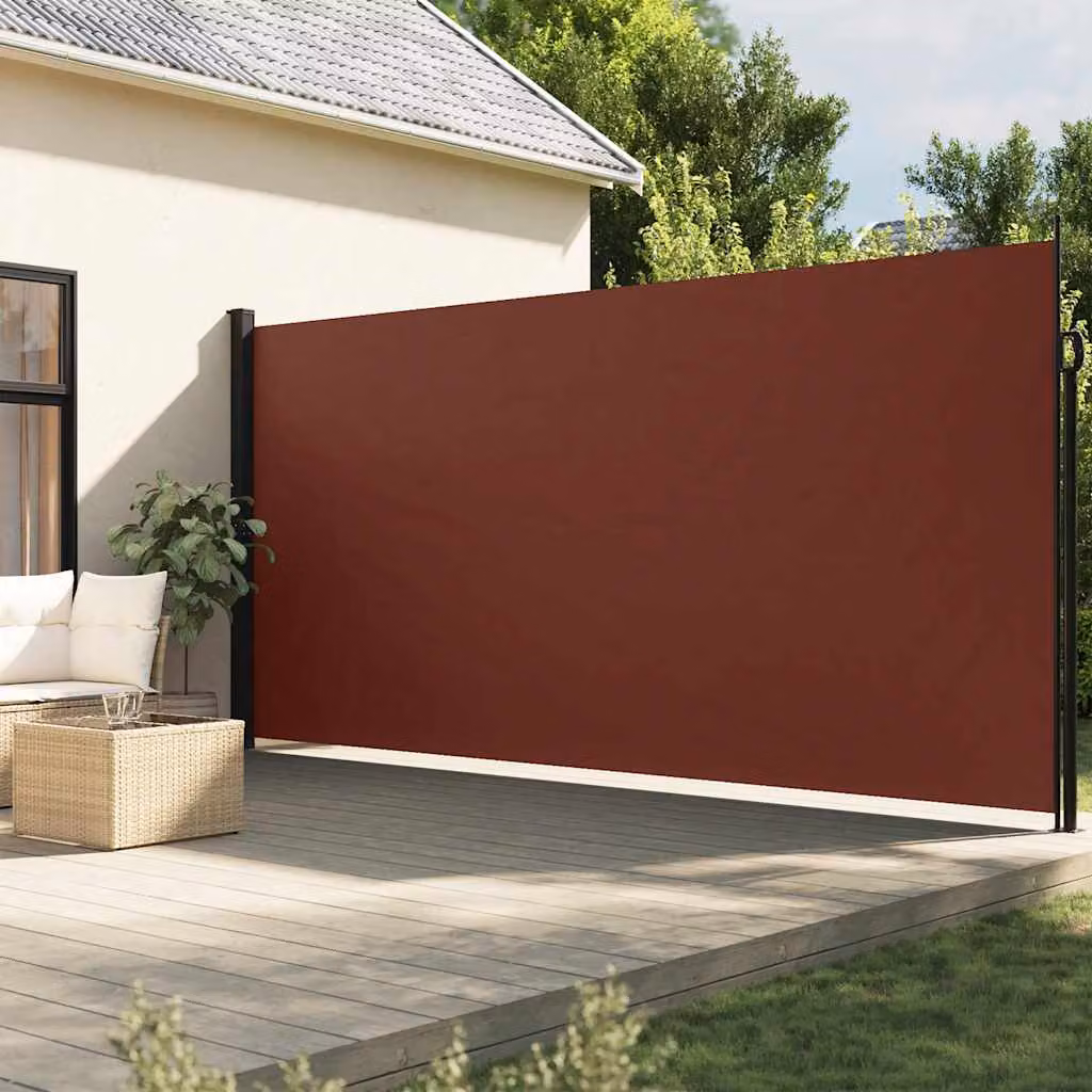 Tenda da Sole Laterale Retrattile vidaXL Marrone L: 500 cm, H: 220 cm