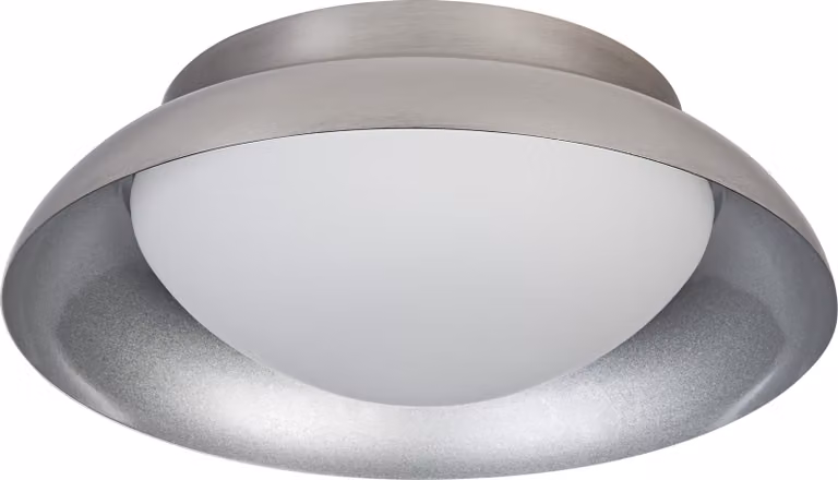 OSRAM ORBIS MADRID plafoniera 305 mm, nichel, base 2XE27, può essere dotata di lampada intelligente, alta qualità, design moderno, alloggiamento in metallo, adatta per interni, rotonda, classe di protezione IP20