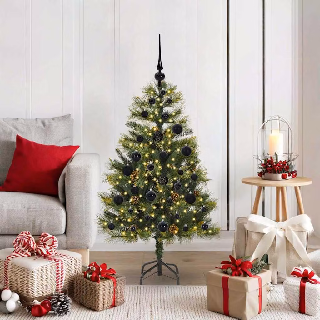 Maison Exclusive - Albero di Natale artificiale pieghevole con pigne, altezza 120 cm
