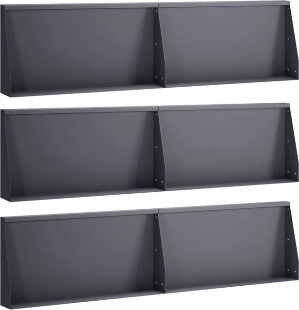 Muro di contenimento 6 pz 80 x 12 x 30 cm Acciaio Antracite 3449179