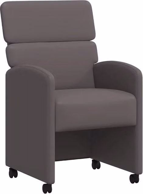 Sedie da Pranzo con Ruote 2 pz | Sedie da cucina Grigio 58 x 65 x 98 cm