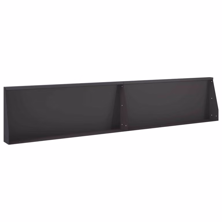 Set di 2 pezzi di aiuole rialzate vidaXL in acciaio nero per giardino ornamentale L: 100 cm, P: 40 cm, H: 12 cm