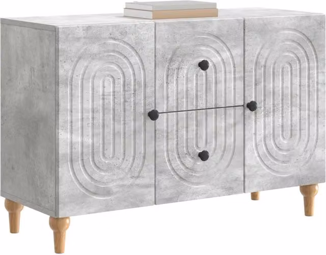 Mobile TV minimalista in legno ingegnerizzato grigio, L 89 x P 34,5 x H 60 cm