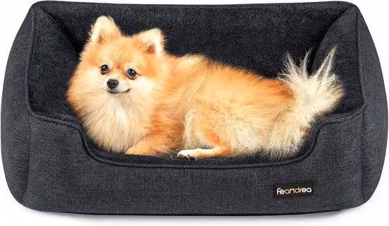 Cuccia per cani Famanu, con rivestimento removibile, 70 x 55 x 21 cm, color grigio scuro - Comoda e resistente