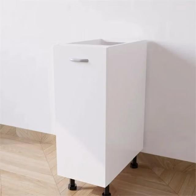 Base cucina Calandrelli con 1 anta, colore bianco opaco, L 40 x P 55,5 x H 72 cm