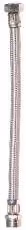 Flessibile idraulico Idro Bric in acciaio inox cromato con raccordi in ottone, Lunghezza: 40 cm, Attacco 1/2" MF, Colore: argento