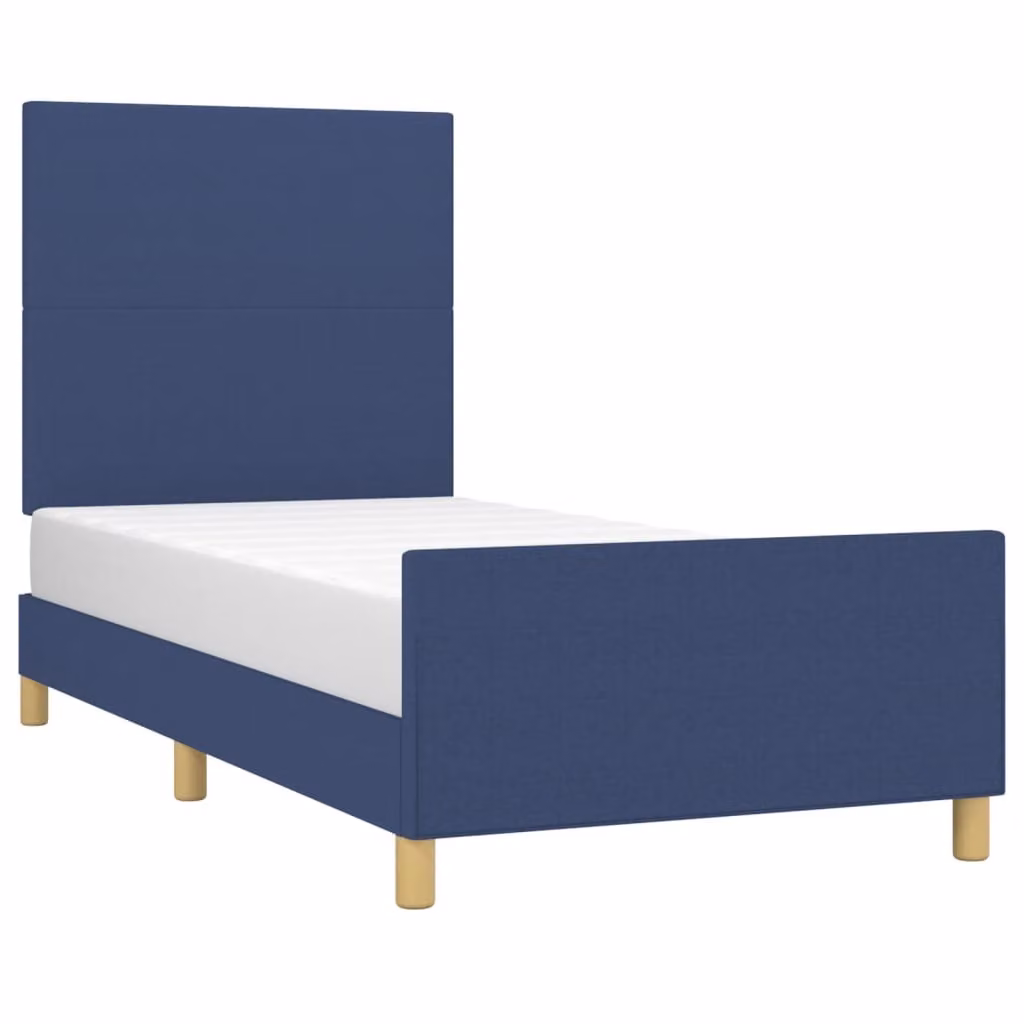 Giroletto senza Materasso Blu 90x200 cm in Tessuto