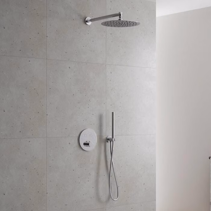 Sistema doccia a incasso Kronenbach Smart Push, per 2 uscite, modello rotondo
