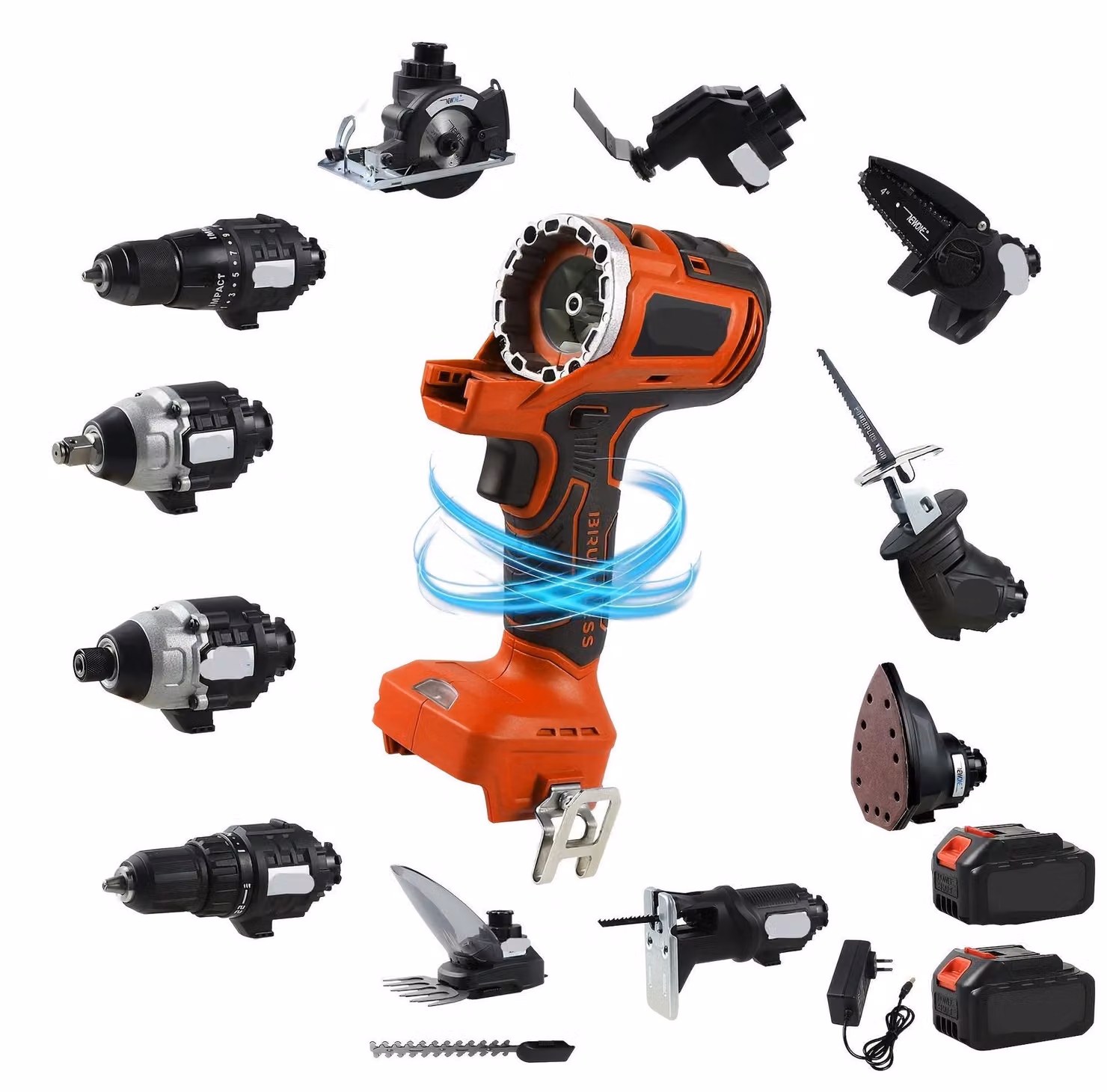 Multitool - Multitool elettrico - Seghetto a batteria - Utensile oscillante - Trapano a batteria - 12 in 1