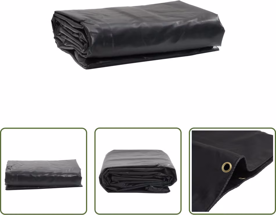 The Living Store Abdeckplane Anthrazit 6x8 m 650 g/m²