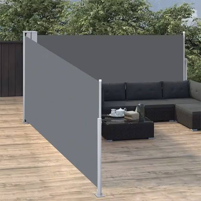 Tenda da sole laterale retrattile DESIGN IN per balcone in poliestere e acciaio, colore Antracite, L: 1000 cm, H: 100 cm – 1
